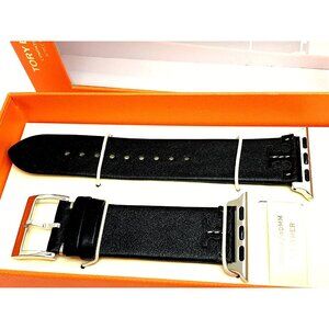 Tory Burch Women's Apple Watch 38/40mm Band McGraw Black Leather TBS0005